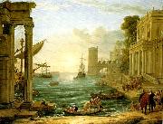 Claude Lorrain, seaport with the embarkation of the queen of sheba